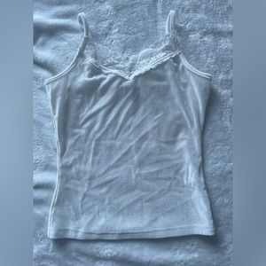 SHEIN Plus Lace Trim Rib Knit Cami Top